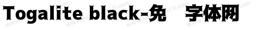 Togalite black字体转换